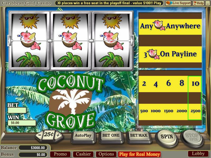 Игровые автоматы «Coconut Grove» наа портале казино Вулкан Делюкс